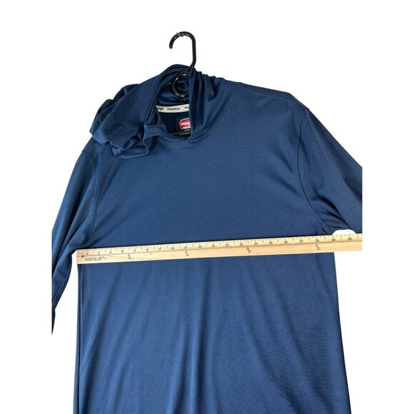NEW Wrangler Workwear Performance Long Sleeve Sun Protection Hoodie Blue Sz S - Picture 6 of 9